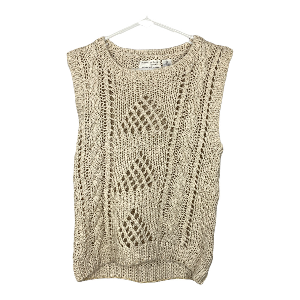 Collectibles Knitted by Hand Vintage Silk Blend Sweater Vest Size Medium